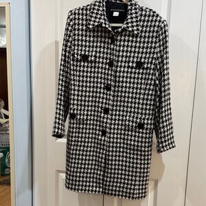 Stylish Houndstooth Blazer Coat size 16 Plus size